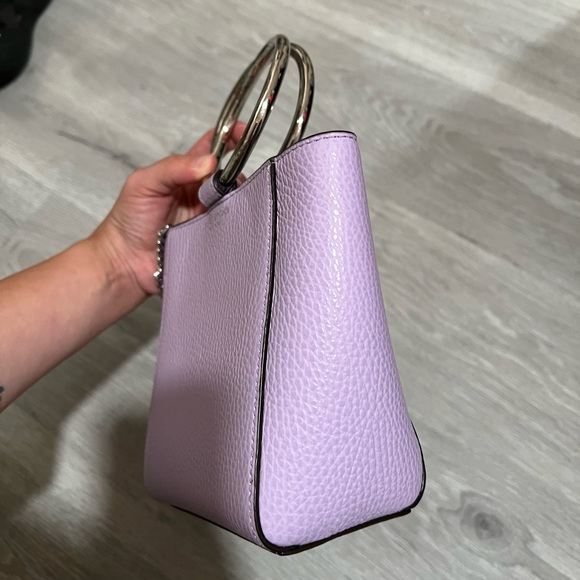 HENRI BENDEL "Marquis" Leather Micro Mini Crossbody Bag lavender - Picture 2 of 7